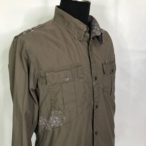 Quicksilver Limited Collection Embroidered Button Down Shirt - Men’s L - Picture 4 of 7